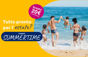 Immagine promozionale per coupon SUMMERTIME valido fino al 23 giugno per uno sconto di 20€ su 100€ di spesa minima